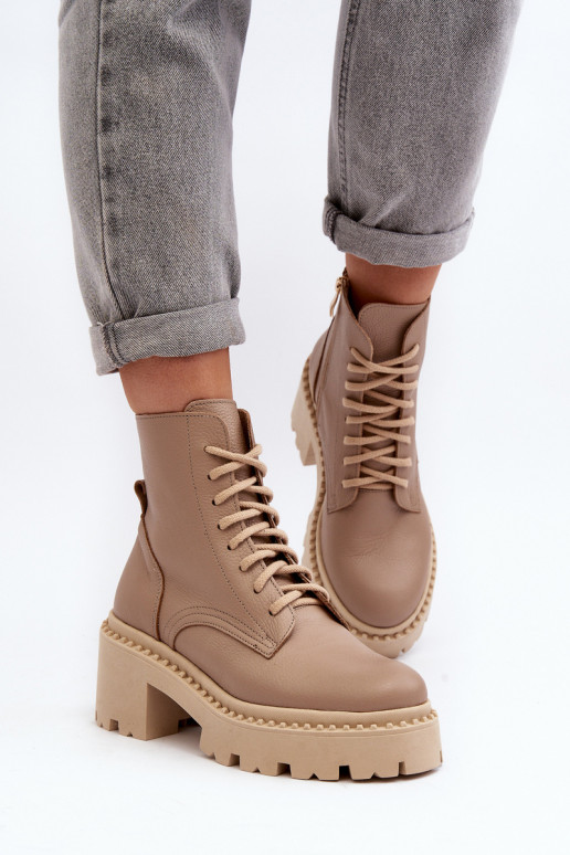 Zazoo 3413 Dámské podpatky Dámské boty se širokým podpatkem béžové Zazoo 3413 Dámské podpatky Dámské boty se širokým podpatkem béžové