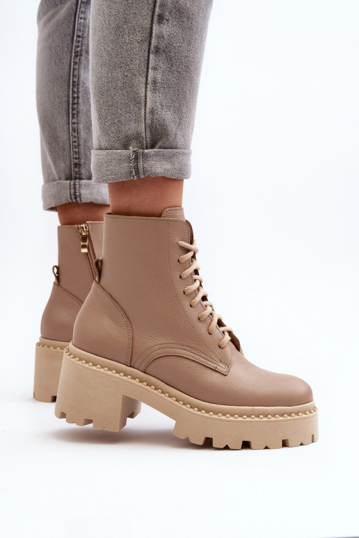 Zazoo 3413 Dámské podpatky Dámské boty se širokým podpatkem béžové Zazoo 3413 Dámské podpatky Dámské boty se širokým podpatkem béžové