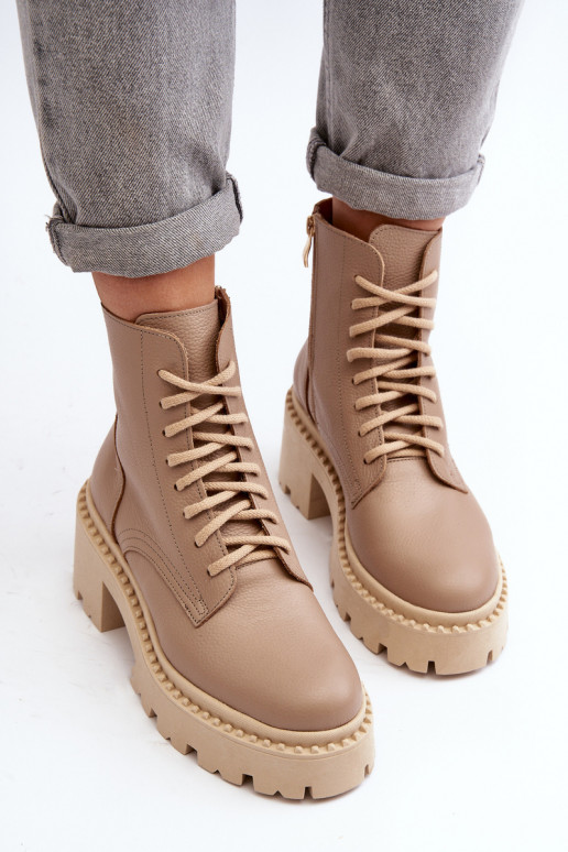 Zazoo 3413 Dámské podpatky Dámské boty se širokým podpatkem béžové Zazoo 3413 Dámské podpatky Dámské boty se širokým podpatkem béžové