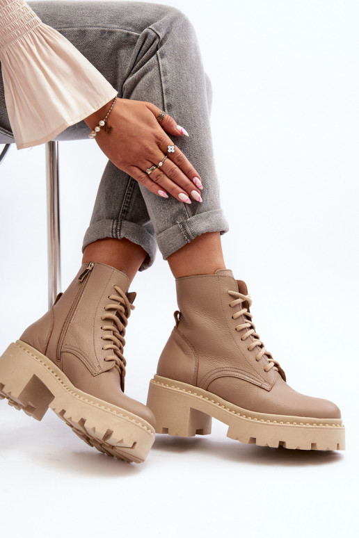 Zazoo 3413 Dámské podpatky Dámské boty se širokým podpatkem béžové Zazoo 3413 Dámské podpatky Dámské boty se širokým podpatkem béžové