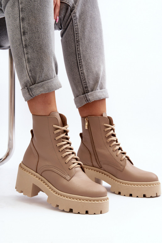 Zazoo 3413 Dámské podpatky Dámské boty se širokým podpatkem béžové Zazoo 3413 Dámské podpatky Dámské boty se širokým podpatkem béžové