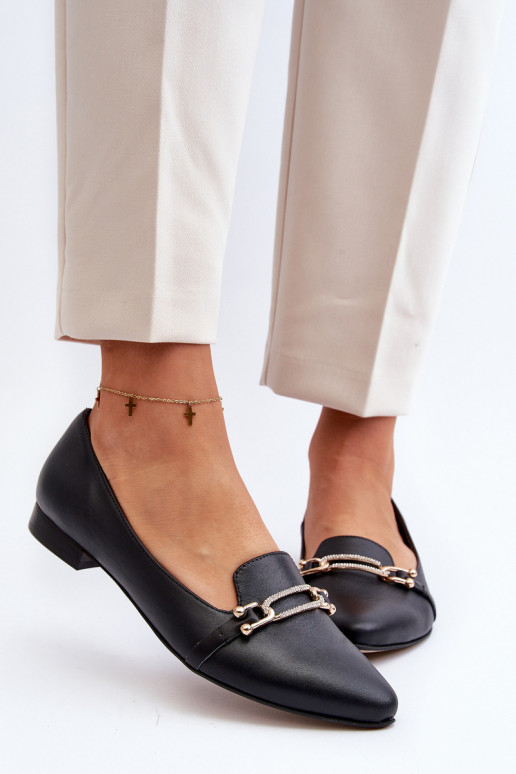 Zazoo 2885 baleríny s ornamenty Černé Zazoo 2885 baleríny s ornamenty Černé