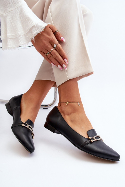 Zazoo 2885 baleríny s ornamenty Černé Zazoo 2885 baleríny s ornamenty Černé