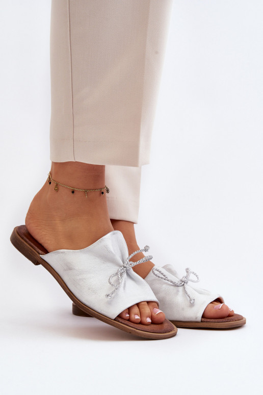 Zazoo 2659 Pantofle  stříbrné barvy