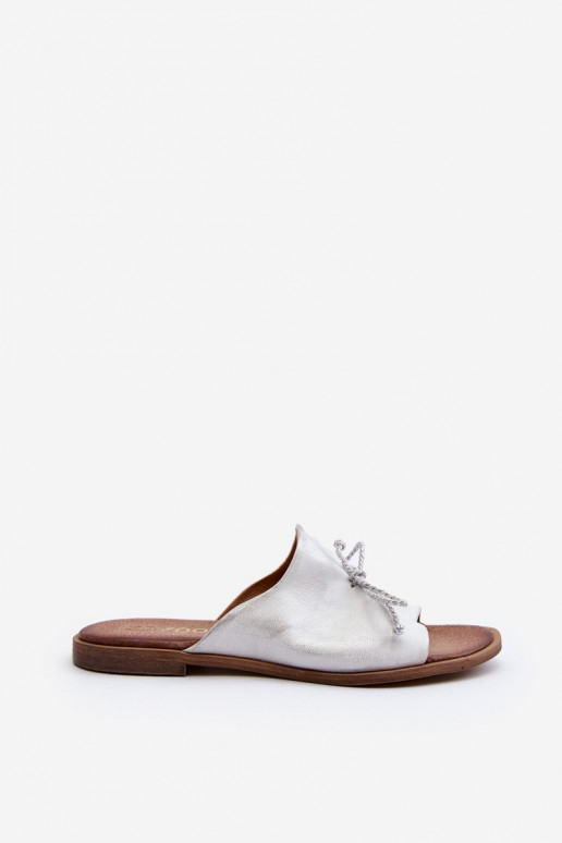 Zazoo 2659 Pantofle  stříbrné barvy