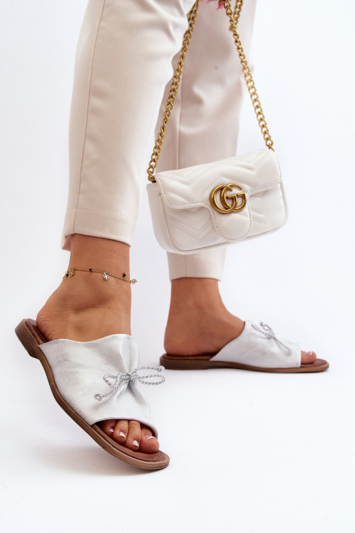 Zazoo 2659 Pantofle  stříbrné barvy