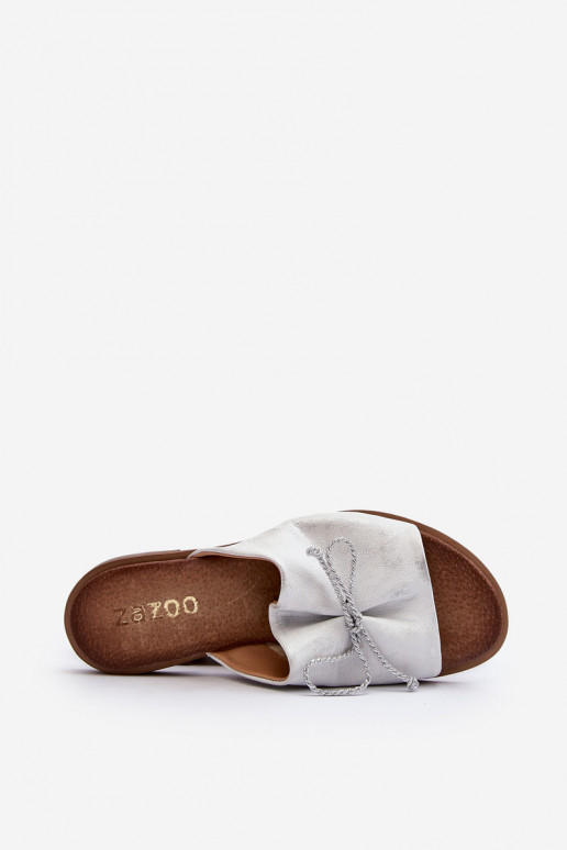 Zazoo 2659 Pantofle  stříbrné barvy