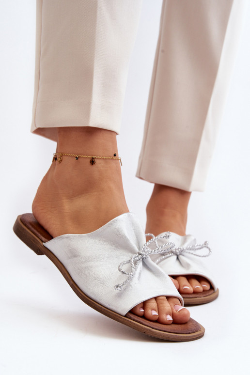 Zazoo 2659 Pantofle  stříbrné barvy