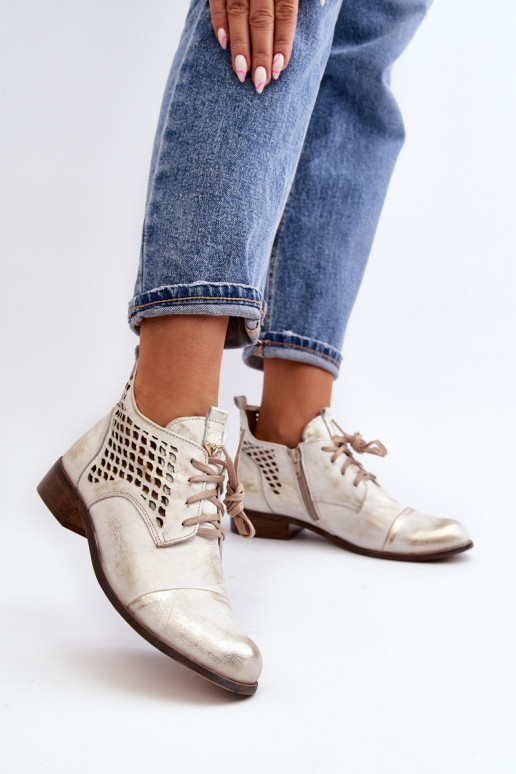 Zazoo 2878  Ažurová obuv   stříbrné barvy Zazoo 2878  Ažurová obuv   stříbrné barvy