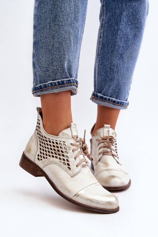 Zazoo 2878  Ažurová obuv   stříbrné barvy Zazoo 2878  Ažurová obuv   stříbrné barvy