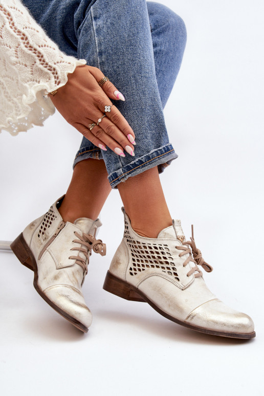 Zazoo 2878  Ažurová obuv   stříbrné barvy Zazoo 2878  Ažurová obuv   stříbrné barvy