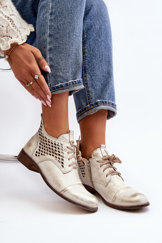 Zazoo 2878  Ažurová obuv   stříbrné barvy Zazoo 2878  Ažurová obuv   stříbrné barvy