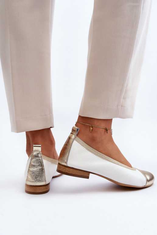 Zazoo 2890 baleríny Bílá-zlaté barvy