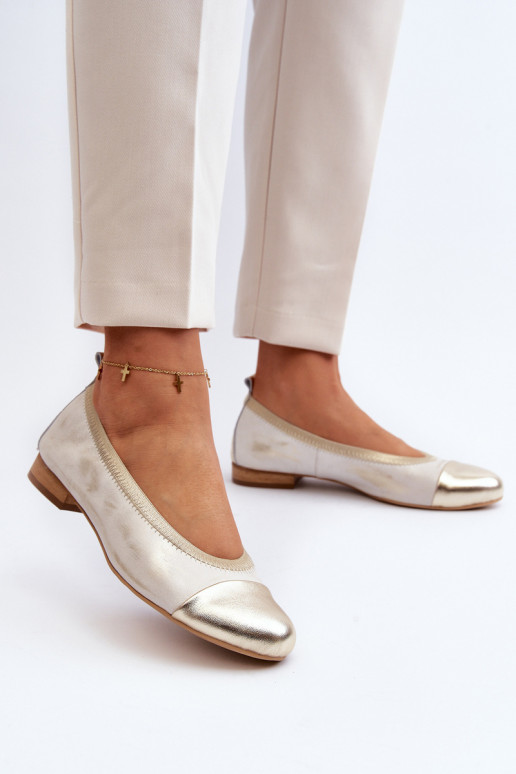 Zazoo 2890 baleríny zlaté barvy 