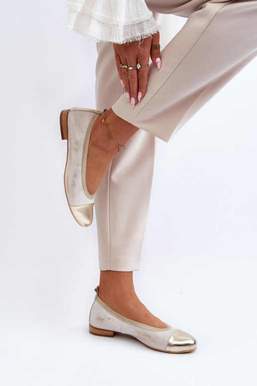 Zazoo 2890 baleríny zlaté barvy 