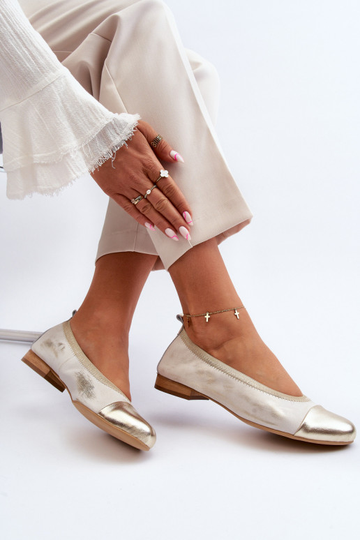 Zazoo 2890 baleríny zlaté barvy 