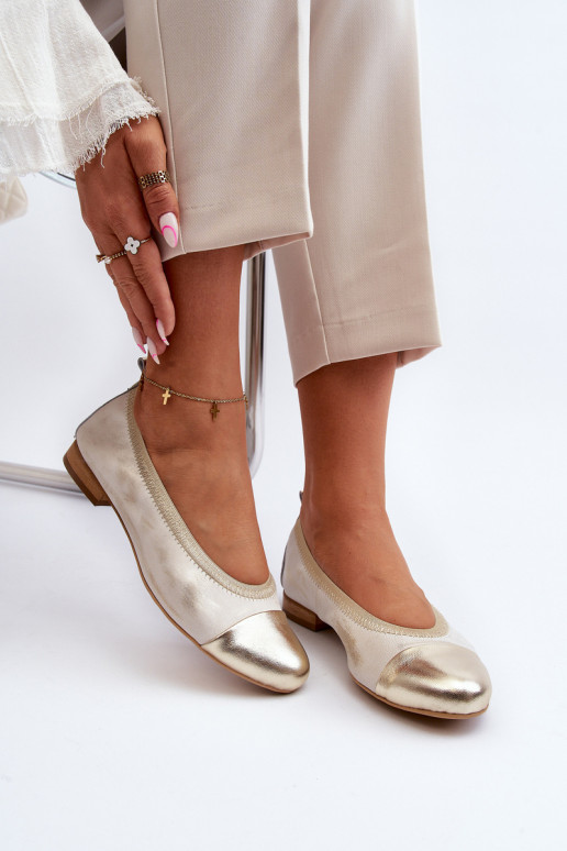 Zazoo 2890 baleríny zlaté barvy 