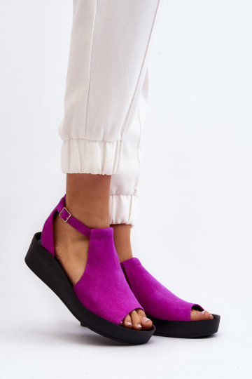 Zazoo 2914 Dámské semišové sandály růžová 2