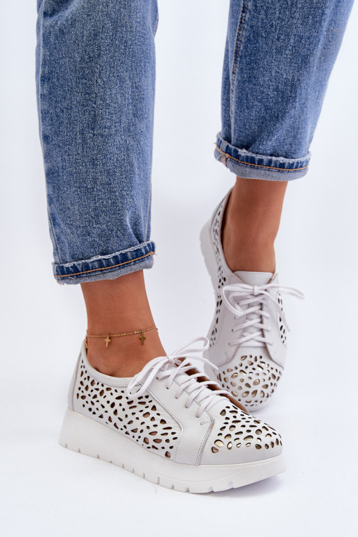 Zazoo 2821  boty  s ažurovými prvky šedá Zazoo 2821  boty  s ažurovými prvky šedá