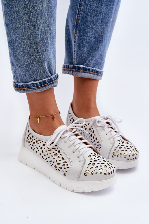 Zazoo 2821  boty  s ažurovými prvky šedá Zazoo 2821  boty  s ažurovými prvky šedá