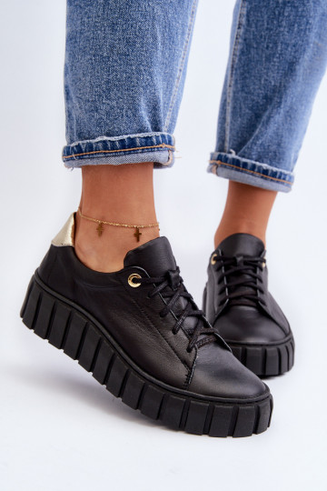 Zazoo 2919   boty s masivní podrážkou Černé