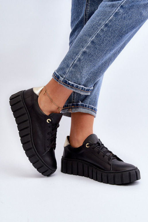 Zazoo 2919   boty s masivní podrážkou Černé