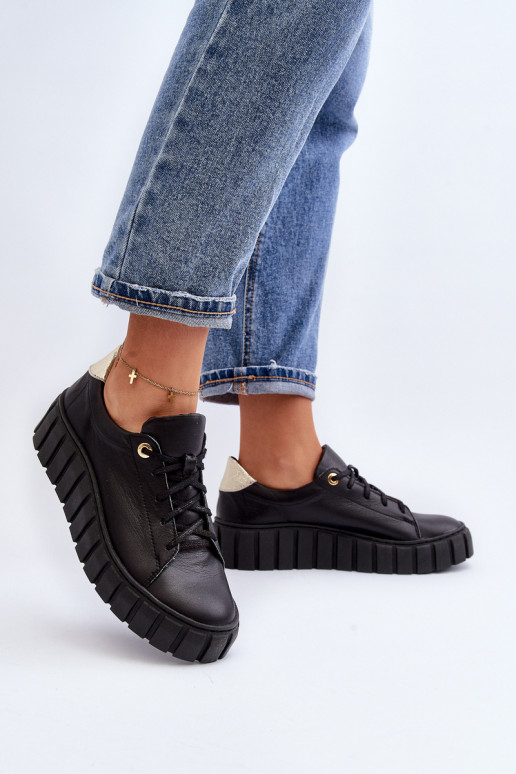 Zazoo 2919   boty s masivní podrážkou Černé