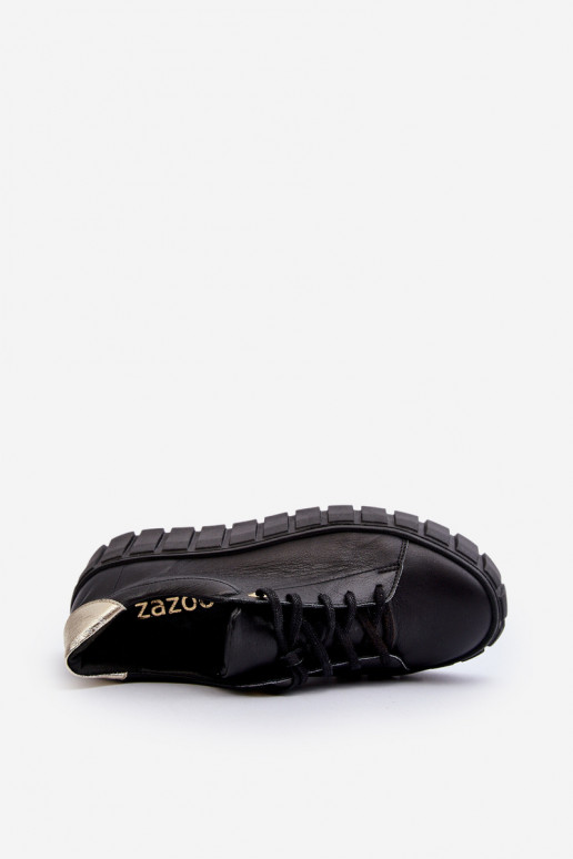 Zazoo 2919   boty s masivní podrážkou Černé