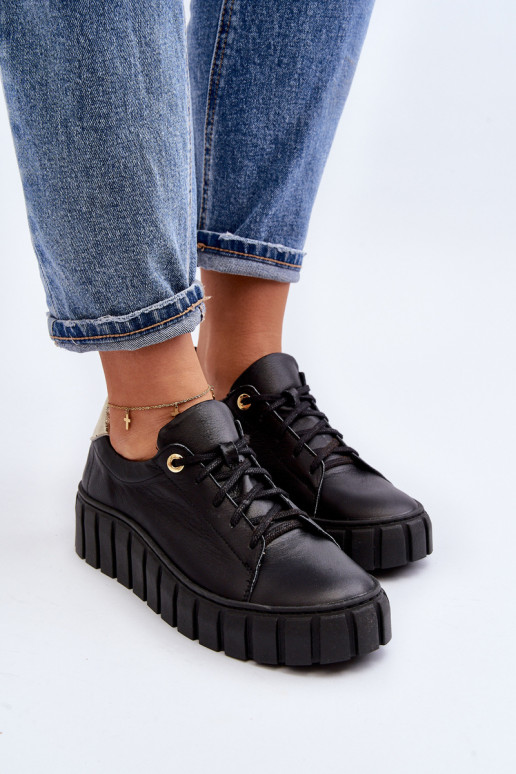 Zazoo 2919   boty s masivní podrážkou Černé