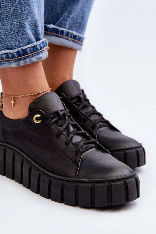 Zazoo 2919   boty s masivní podrážkou Černé