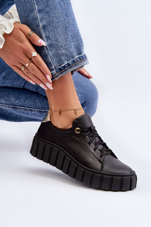 Zazoo 2919   boty s masivní podrážkou Černé
