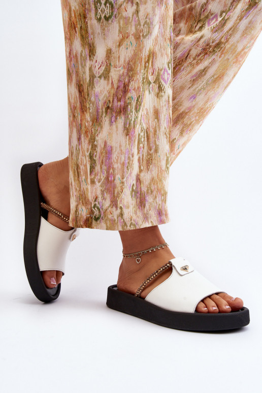 Zazoo 2896 Dámské pantofle  bílé