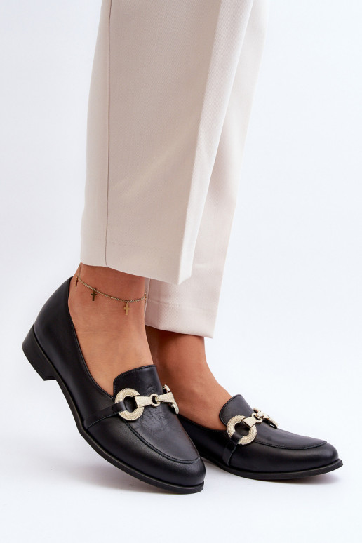 Zazoo 2880  mokasíny  s ornamenty Černé Zazoo 2880  mokasíny  s ornamenty Černé