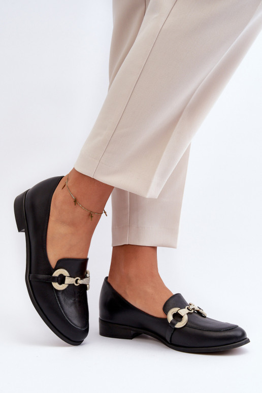 Zazoo 2880  mokasíny  s ornamenty Černé Zazoo 2880  mokasíny  s ornamenty Černé