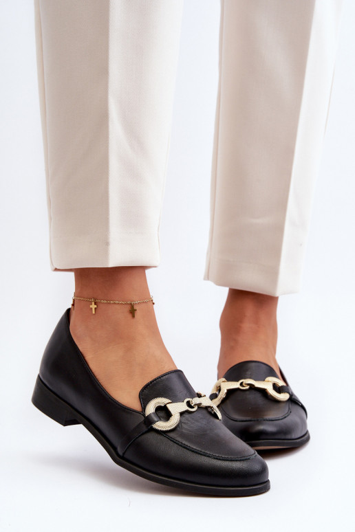 Zazoo 2880  mokasíny  s ornamenty Černé Zazoo 2880  mokasíny  s ornamenty Černé