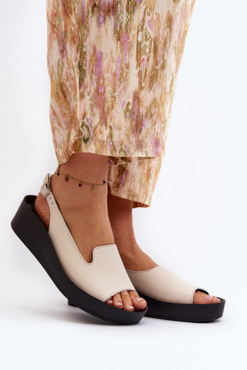 Zazoo 2893 Dámské sandály  na j Podeszwie slonová kost 2