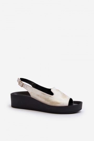 Zazoo 2893 Dámské sandály  na j Podeszwie zlaté barvy Przecierany