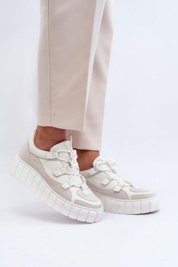   tenisky s platformou M01/1 Zazoo slonová kost 2