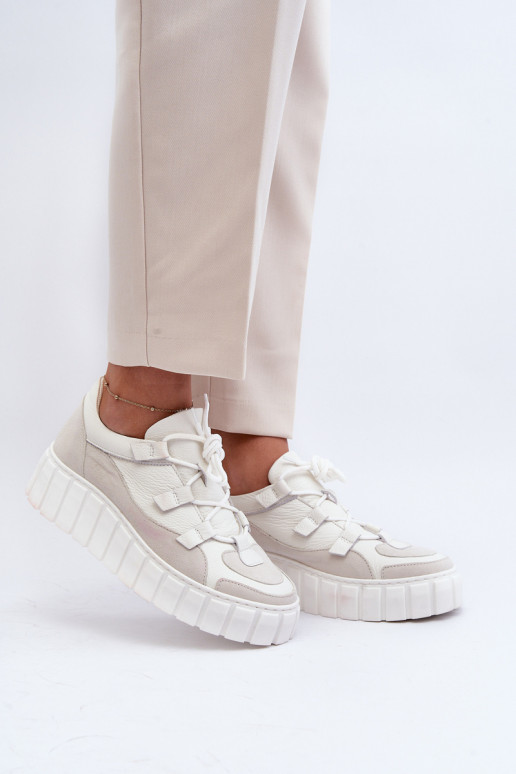   tenisky s platformou M01/1 Zazoo slonová kost