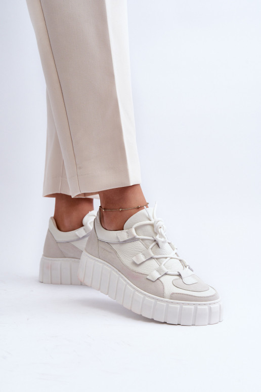   tenisky s platformou M01/1 Zazoo slonová kost