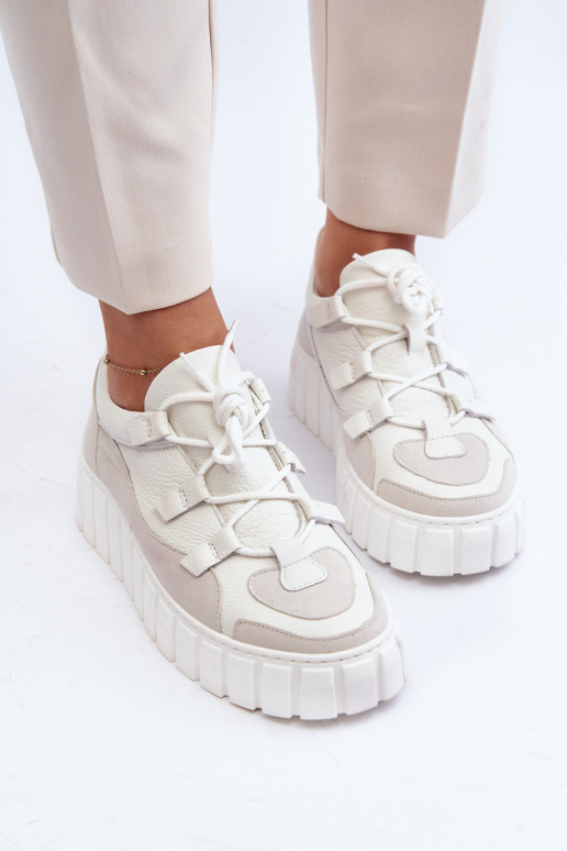   tenisky s platformou M01/1 Zazoo slonová kost