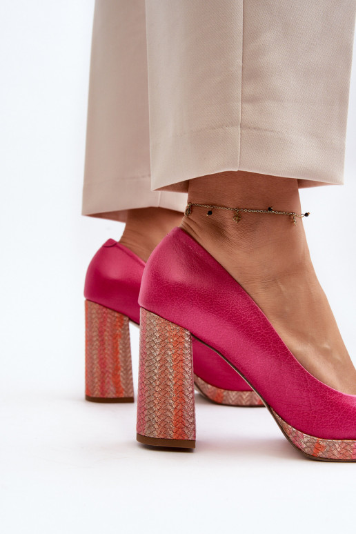 Obuv s podpatky Laura Messi 2746 růžová Obuv s podpatky Laura Messi 2746 růžová