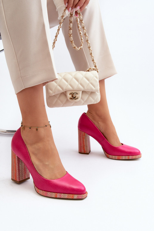 Obuv s podpatky Laura Messi 2746 růžová Obuv s podpatky Laura Messi 2746 růžová