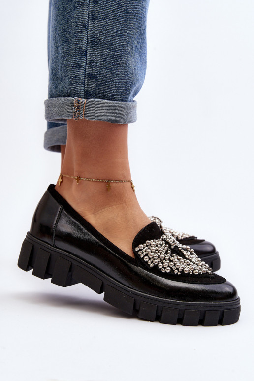 Lakované mokasíny  Laura Messi 2785 Černé