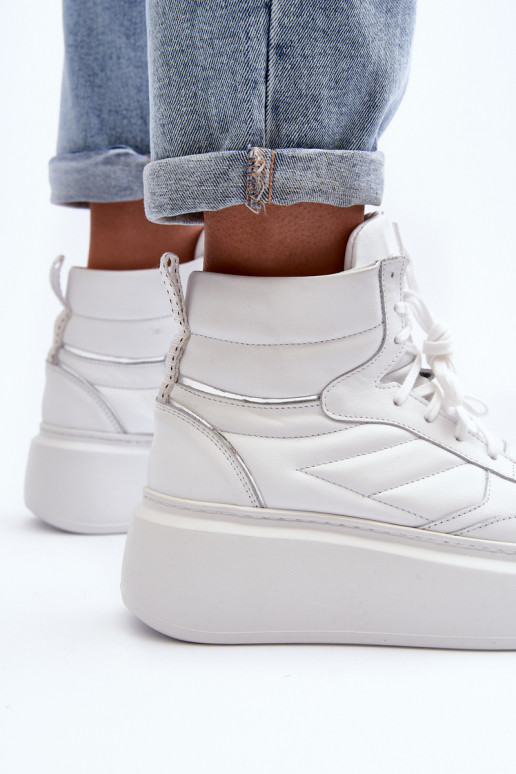 Zazoo 3392/X   tenisky s platformou bílé Zazoo 3392/X   tenisky s platformou bílé