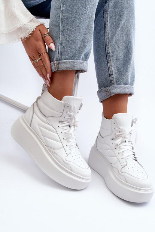 Zazoo 3392/X   tenisky s platformou bílé Zazoo 3392/X   tenisky s platformou bílé