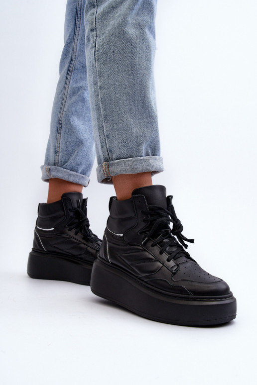 Zazoo 3392/X   tenisky s platformou Černé Zazoo 3392/X   tenisky s platformou Černé