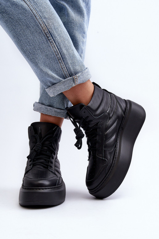 Zazoo 3392/X   tenisky s platformou Černé Zazoo 3392/X   tenisky s platformou Černé