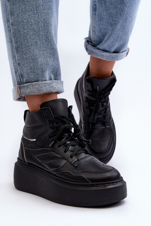 Zazoo 3392/X   tenisky s platformou Černé Zazoo 3392/X   tenisky s platformou Černé