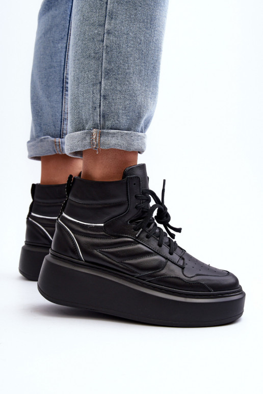 Zazoo 3392/X   tenisky s platformou Černé Zazoo 3392/X   tenisky s platformou Černé